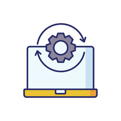 Data Processing icon vector stock illustration