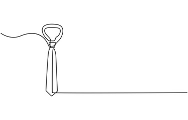 Continuous line drawing of a Tie, Continuous one line drawing of Tie illustration, Tie outline for International Men's Day concept