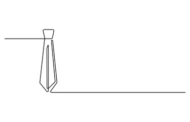 Continuous line drawing of a Tie, Continuous one line drawing of Tie illustration, Tie outline for International Men's Day concept