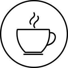 Coffee cup icon. Tea cup vector black flat and line sign isolated on transparent background. Mocha symbol or logo Takeaway concept. Hot drink coffee symbol. Editable stroke for web app