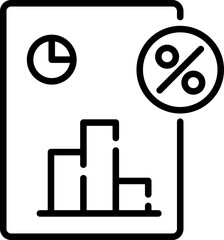 Tax preparation icon. Linear style.
