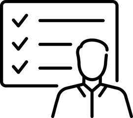 Id card sign. Linear style.