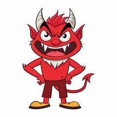 cartoon vector character devil demon