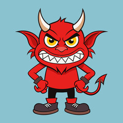 cartoon vector character devil demon