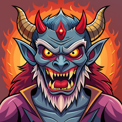 cartoon vector character devil demon