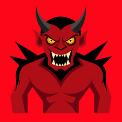cartoon vector character devil demon