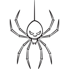 spider on a white background