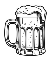 Beer Glass Drawing Vector