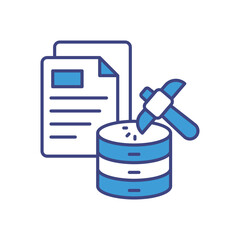 Data Mining icon vector stock illustration