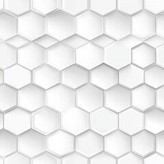 Naklejka premium seamless pattern, A clean and modern abstract hexagonal pattern in white, perfect for backgrounds, textures, or design elements.