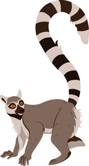 black and cartoon illustration of a squirrel