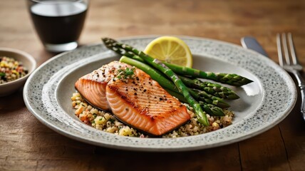 grilled salmon steak