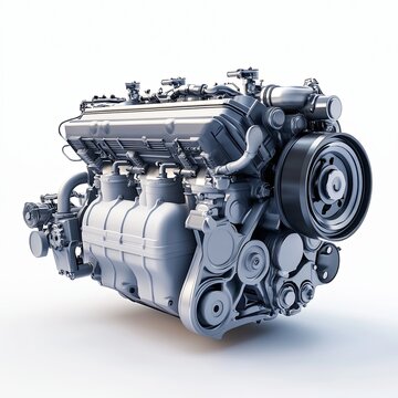 recommend clip art: Car Engine 3D rendering on white background
