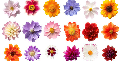 Obraz premium Brightly Colored Flower Collection