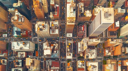 A vibrant aerial view of New York City, with its famous buildings, streets, and the hustle and bustle that defines the metropolis.