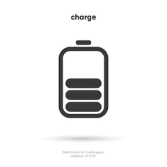Fototapeta premium Battery charging process template Phone charge showing. Plugged and charging phone. Vector illustration EPS10. Battery charging.