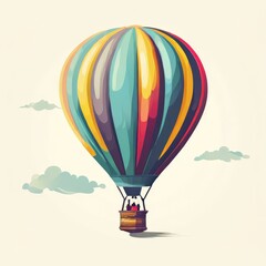 Fototapeta premium the AI Image Generator, abstract background inside colorful hot air balloon