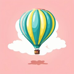 Fototapeta premium the AI Image Generator, abstract background inside colorful hot air balloon