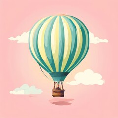Fototapeta premium the AI Image Generator, abstract background inside colorful hot air balloon