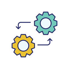 Data Lifecycle icon vector stock illustration