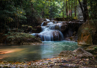 waterfall in autumn
