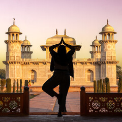 The silhouette in the temple 