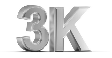 3K Follower 3D Render Silver