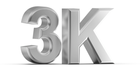 3K Follower 3D Render Silver