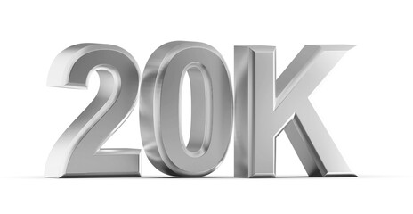 20K Follower 3D Render Silver