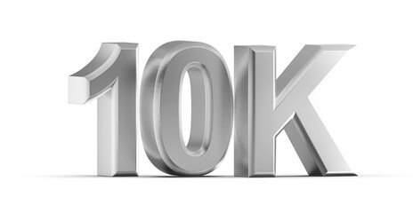 10K Follower 3D Render Silver