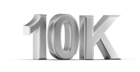 10K Follower 3D Render Silver
