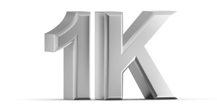 1K Follower 3D Render Silver