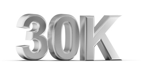 30K Follower 3D Render Silver