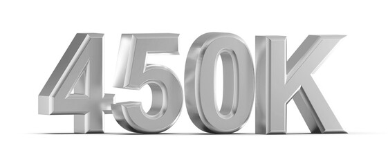 450K Follower 3D Render Silver