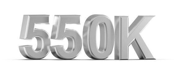 550K Follower 3D Render Silver