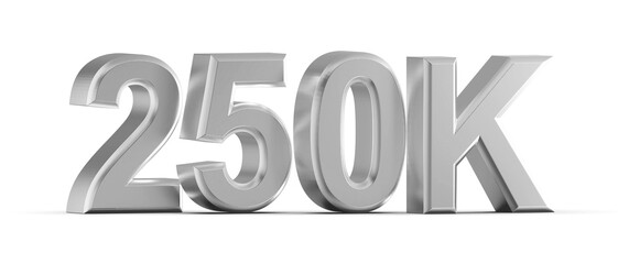 250K Follower 3D Render Silver