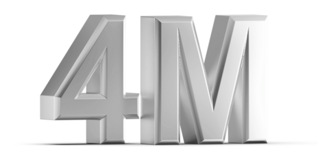 4M Follower 3D Render Silver