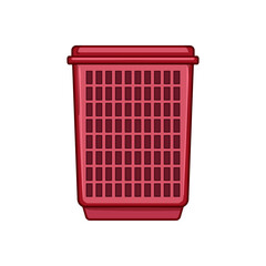 organizer laundry basket plastic cartoon. container durable, lightweight portable, foldable stackable organizer laundry basket plastic sign. isolated symbol vector illustration
