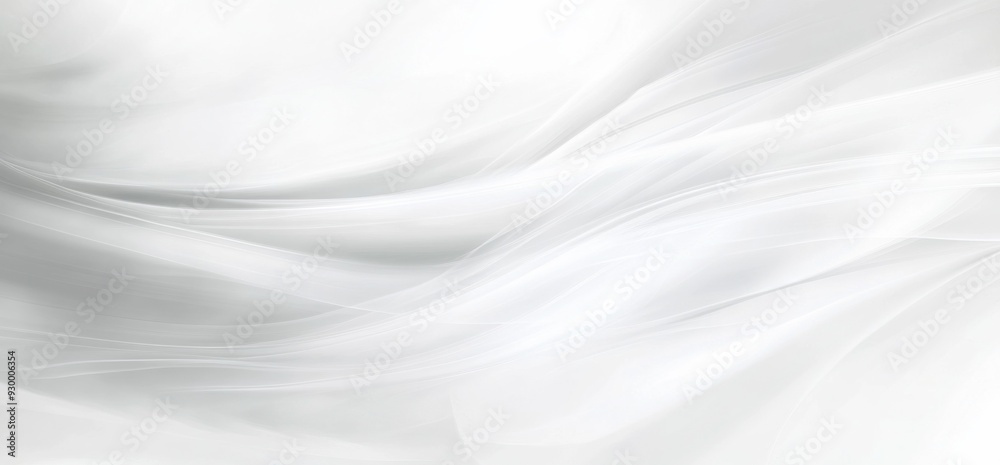 Wall mural abstract white background with soft lines and curves, featuring a light gray color and a diffused ef