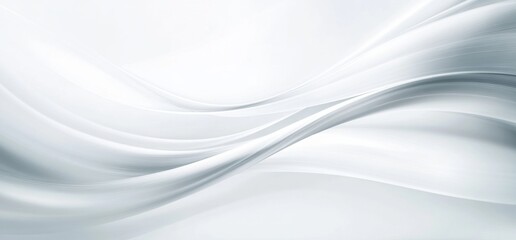 Obraz premium Abstract white background with soft lines and curves, featuring a light gray color and a diffused effect, creating an elegant and fluid atmosphere ideal for creative projects and presentations.