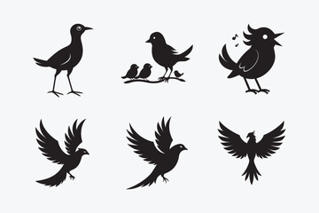 Bird Silhouette Vector Bundle