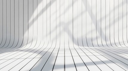 Obraz premium The design background is made up of white wood with light patterns