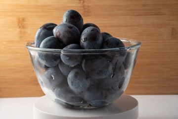 plum fruit bowl rotating