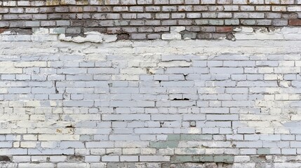 Obraz premium Text and pictures can be inserted into an aged white brick wall