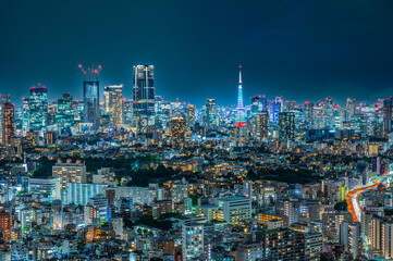 日本の首都東京の夜景