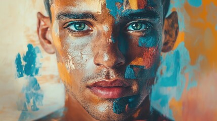 portrait of a person with graffiti