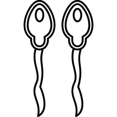 Two Spermatozoon Icon