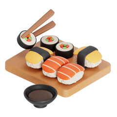 Sushi meal 3D icon