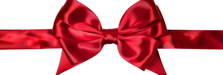 bowknot, red ribon, no-background, horizontal