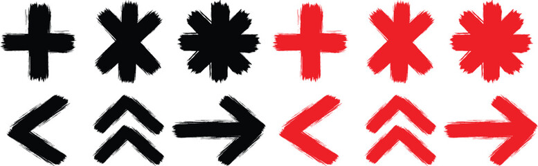 Brush hand drawn art geometric shapes. Seamless fabric texture. Hand drawn decorative seamless pattern. Hand drawn Ink brush strokes texture, grunge collection. Vector illustration.